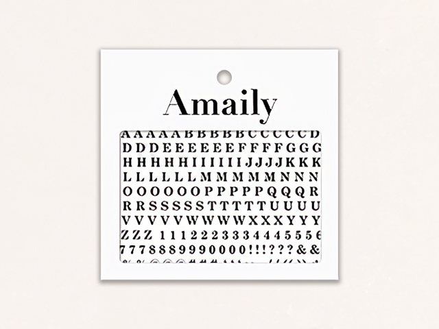 Amaliy No.4-1　アルファベット大　ブラック