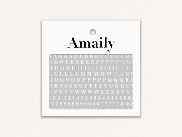 Amaliy No.4-3　アルファベット 大　ホワイト