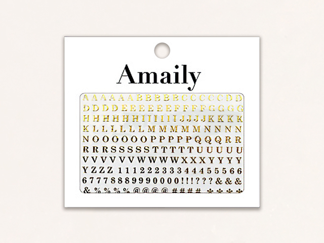 Amaliy No.4-8　アルファベット大　ゴールド
