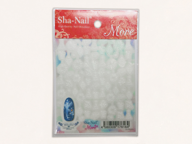 写ネイルMXI-002　クリスマスアイコンWH
